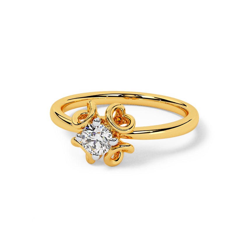 Dazzling Twirl Diamond Ring