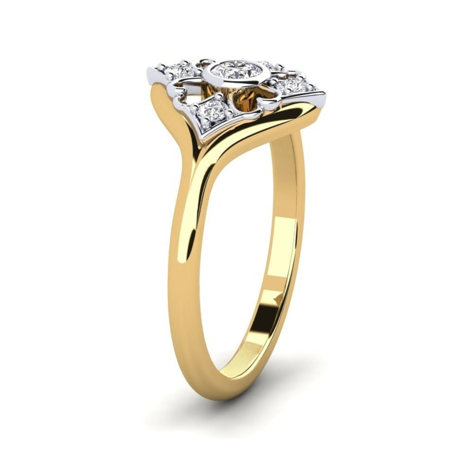 Komati Square Diamond Ring