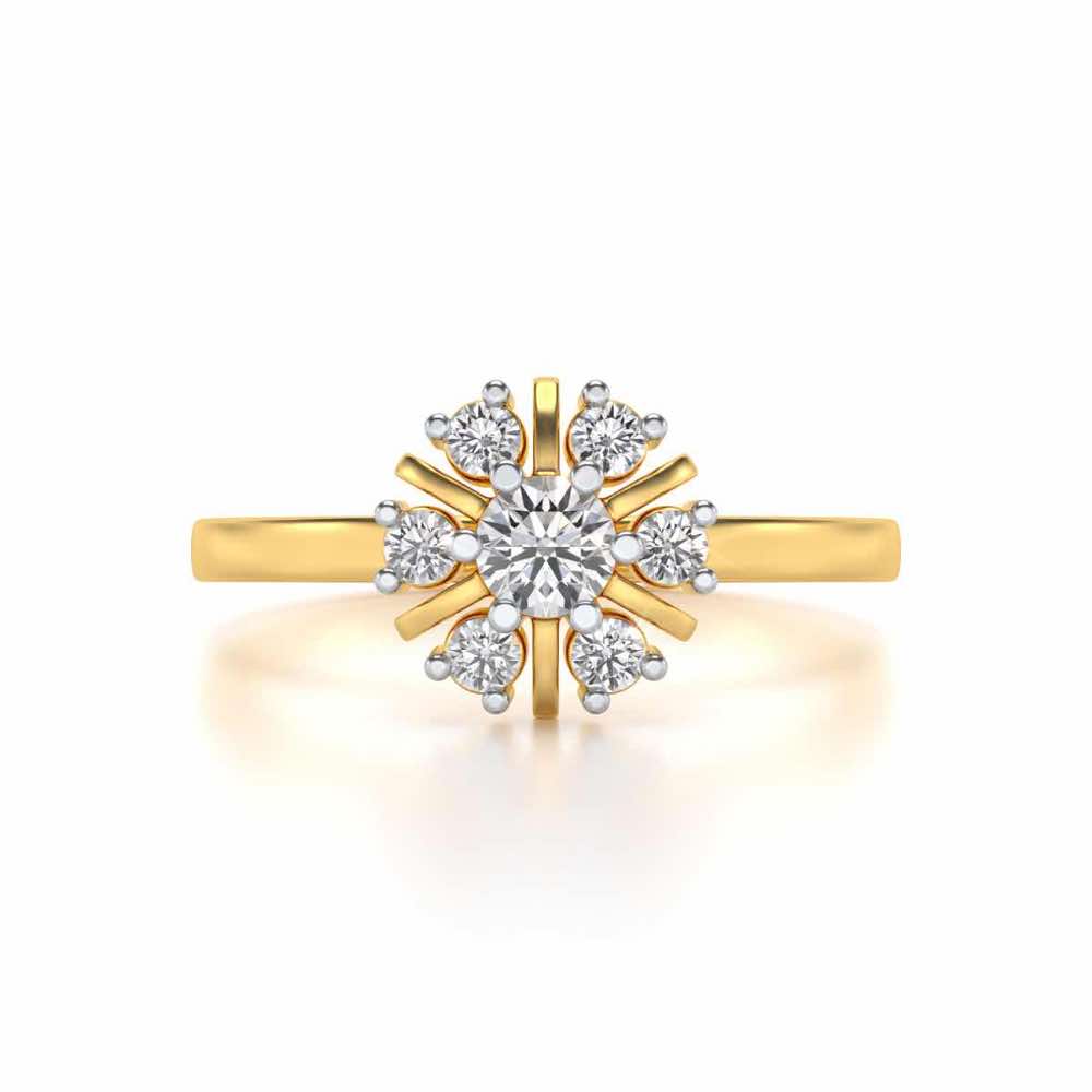 Blissfully elegant Flora Solitaire Diamond Ring