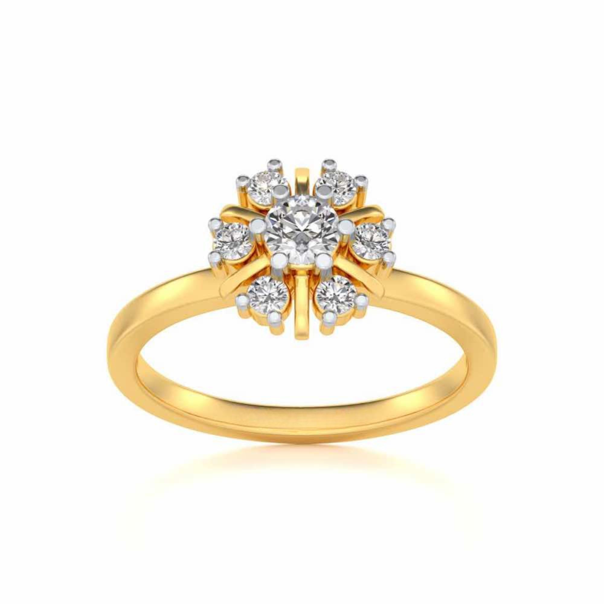 Blissfully elegant Flora Solitaire Diamond Ring