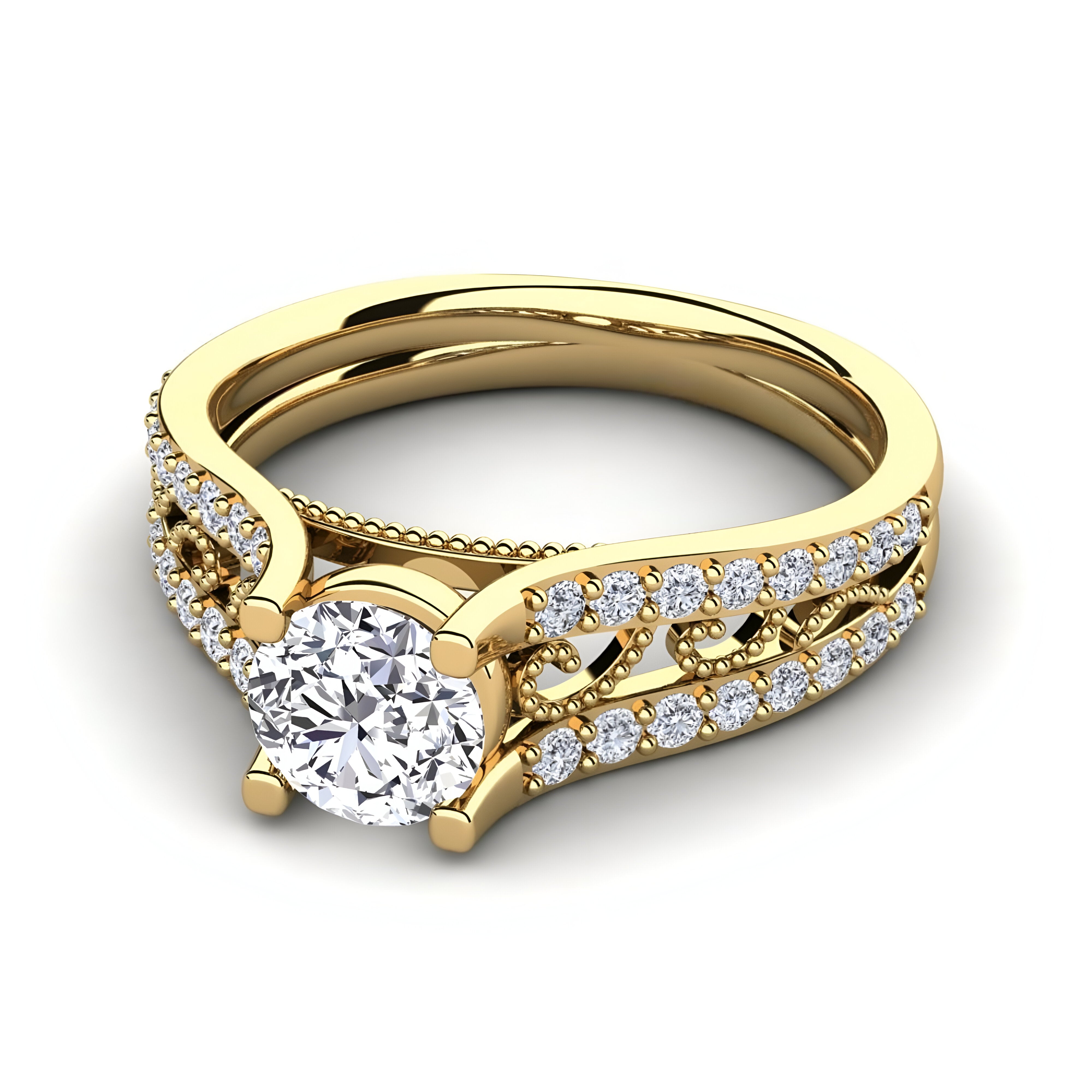 Boney Solitaire Engagement Ring