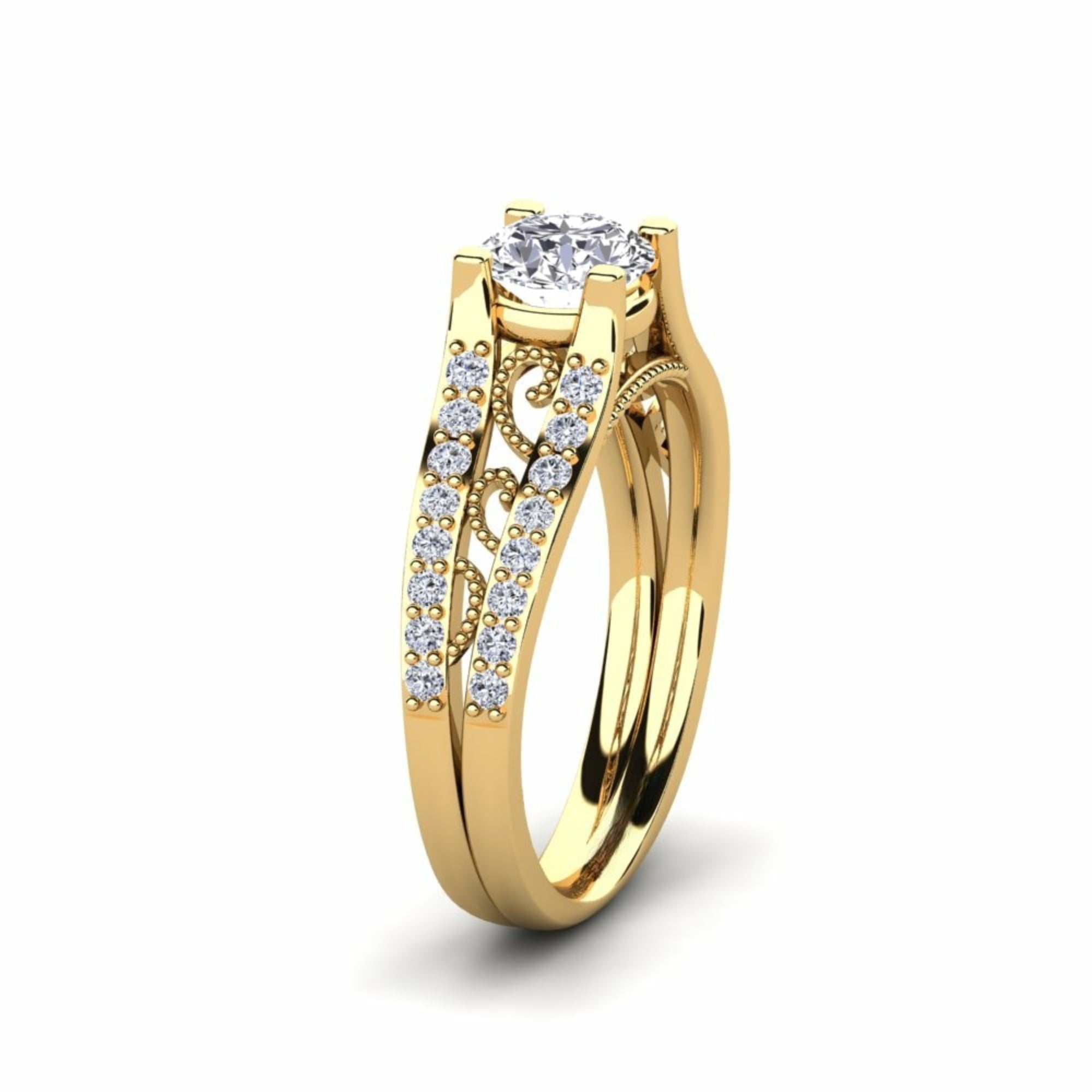 Boney Solitaire Engagement Ring