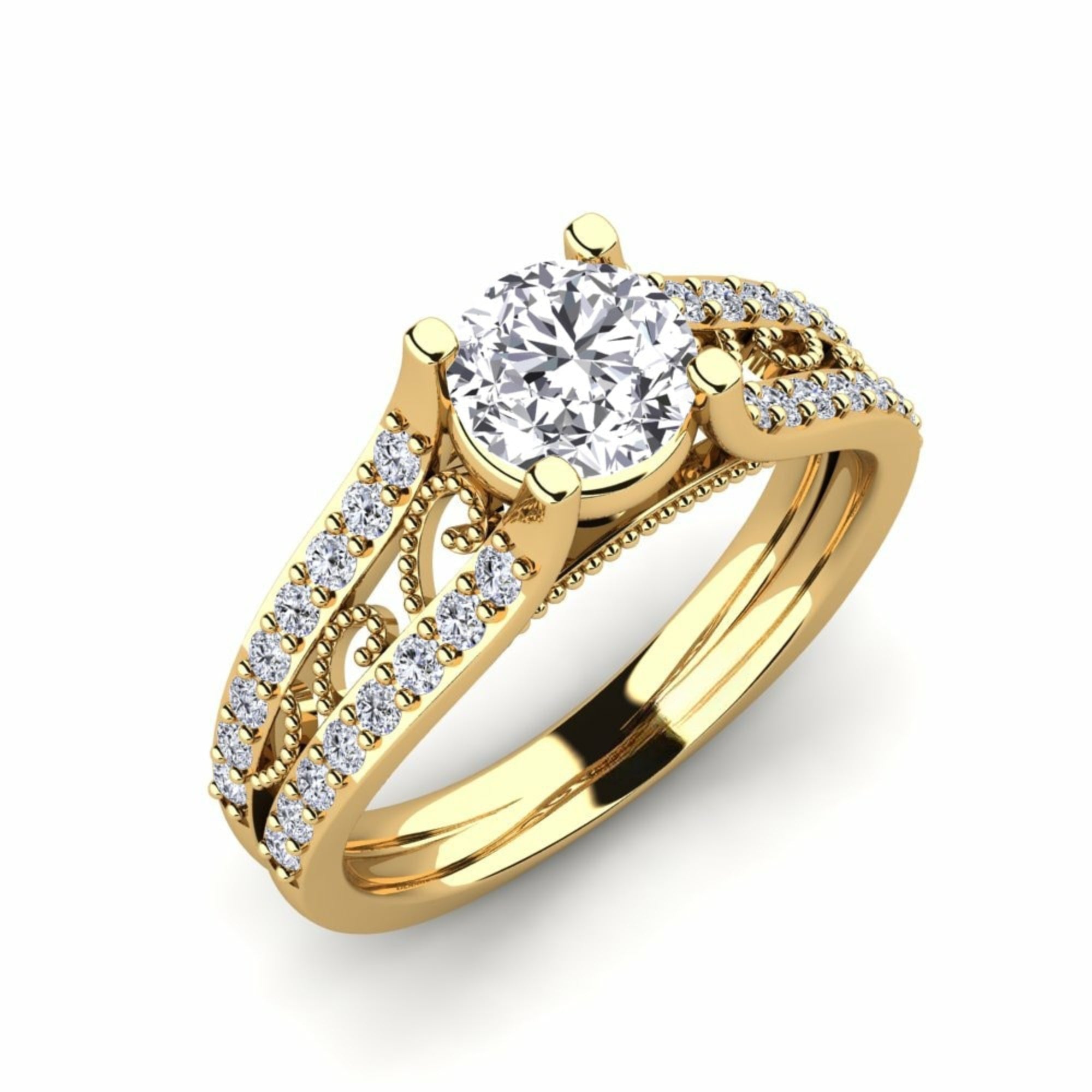 Boney Solitaire Engagement Ring