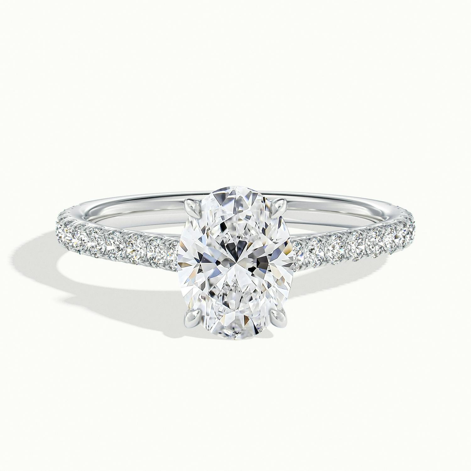 Oval Badrot Scallop Engagement Ring.