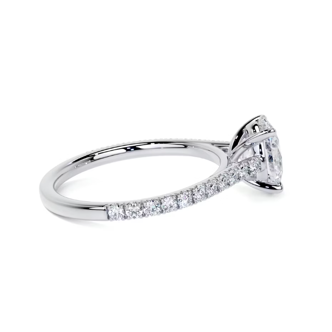 Oval Badrot Scallop Engagement Ring.