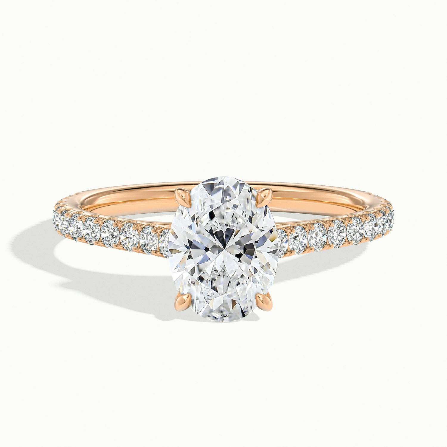 Oval Badrot Scallop Engagement Ring.