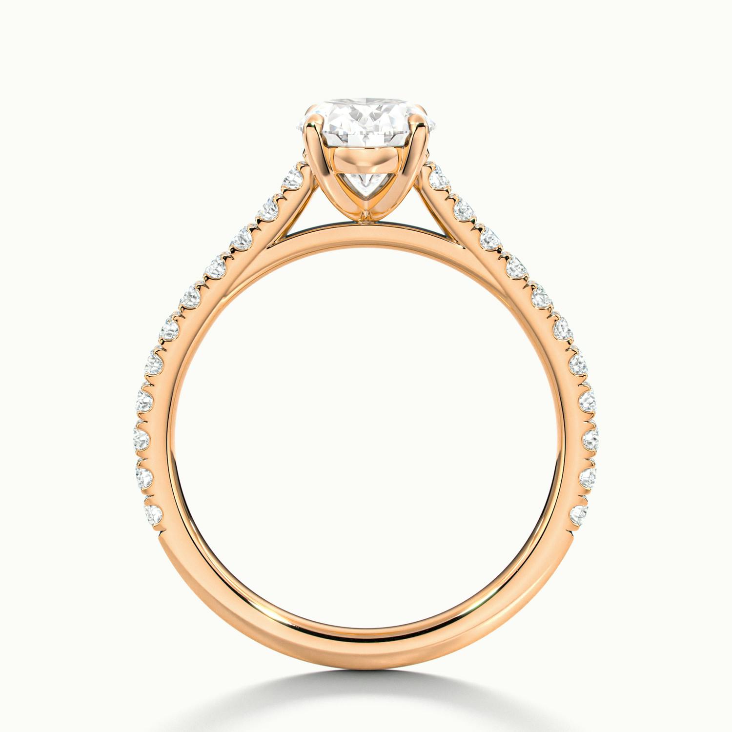 Oval Badrot Scallop Engagement Ring.