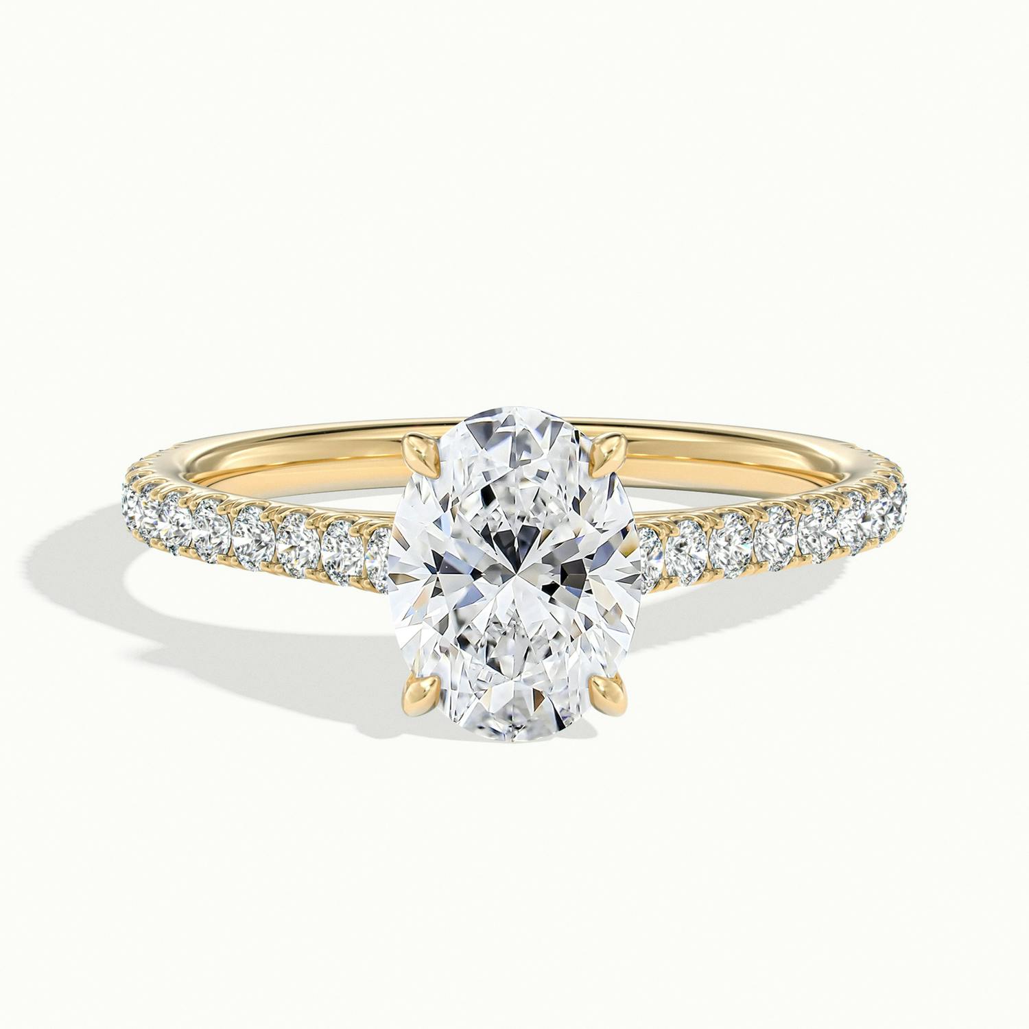 Oval Badrot Scallop Engagement Ring.