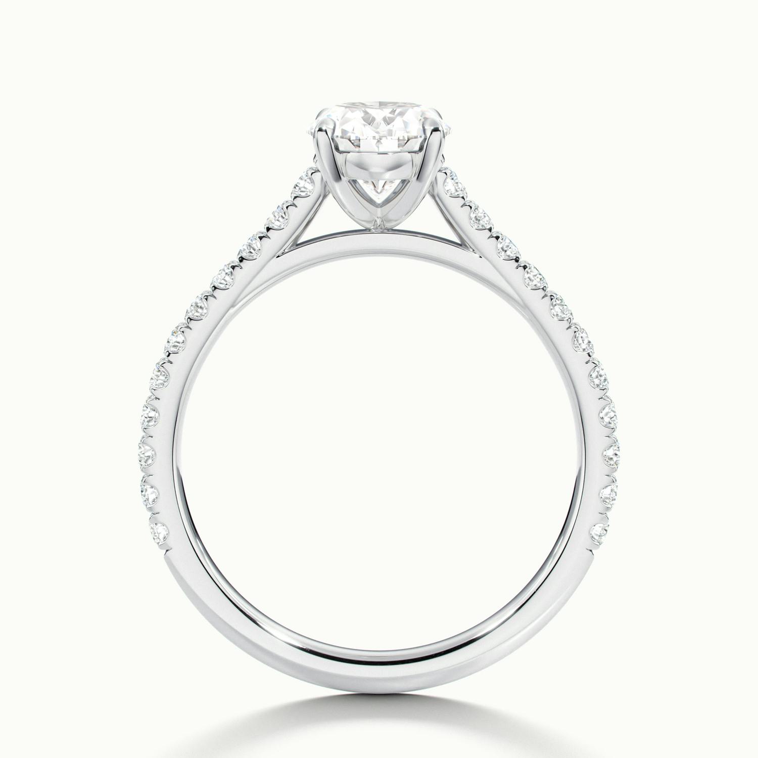 Oval Badrot Scallop Engagement Ring.