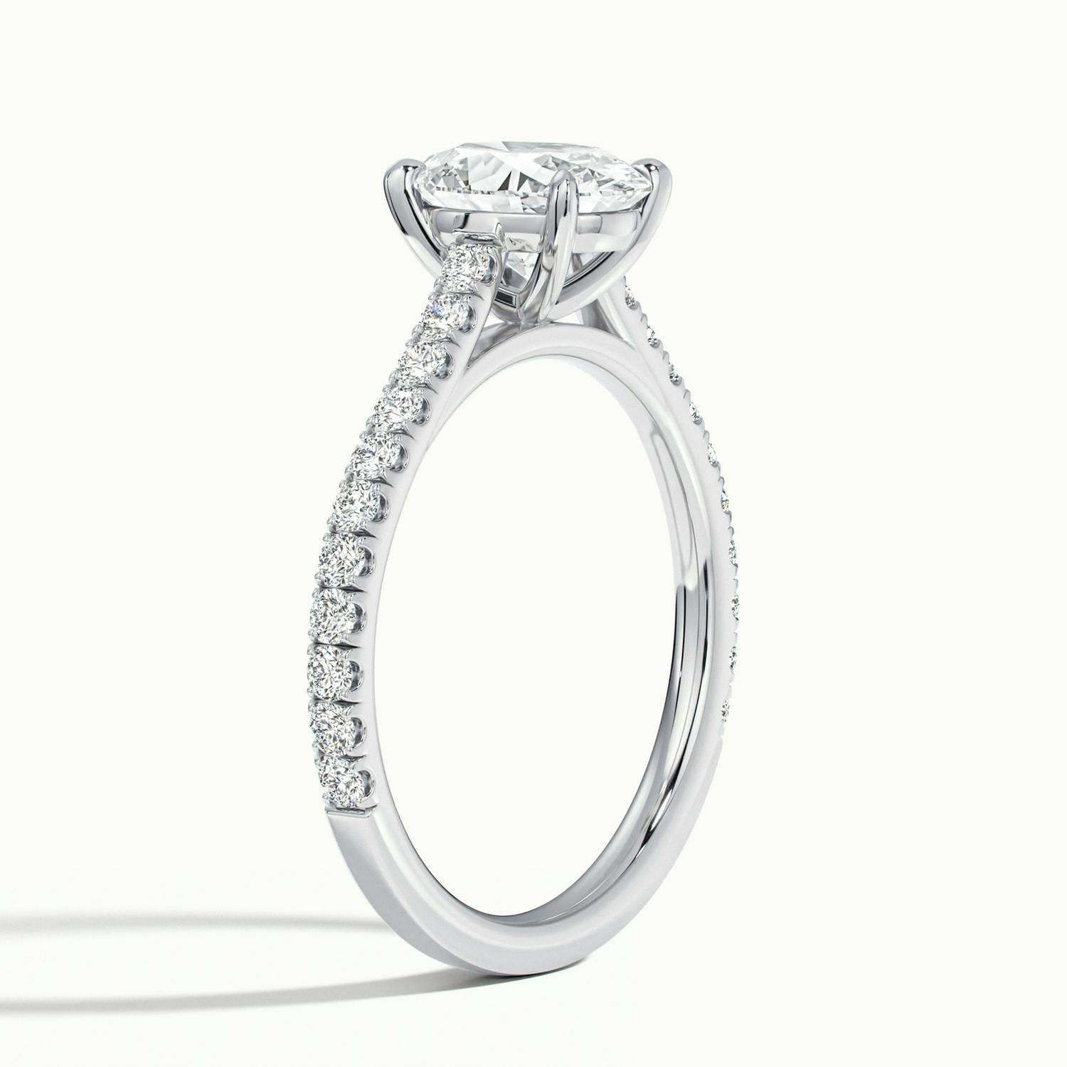 Oval Badrot Scallop Engagement Ring.