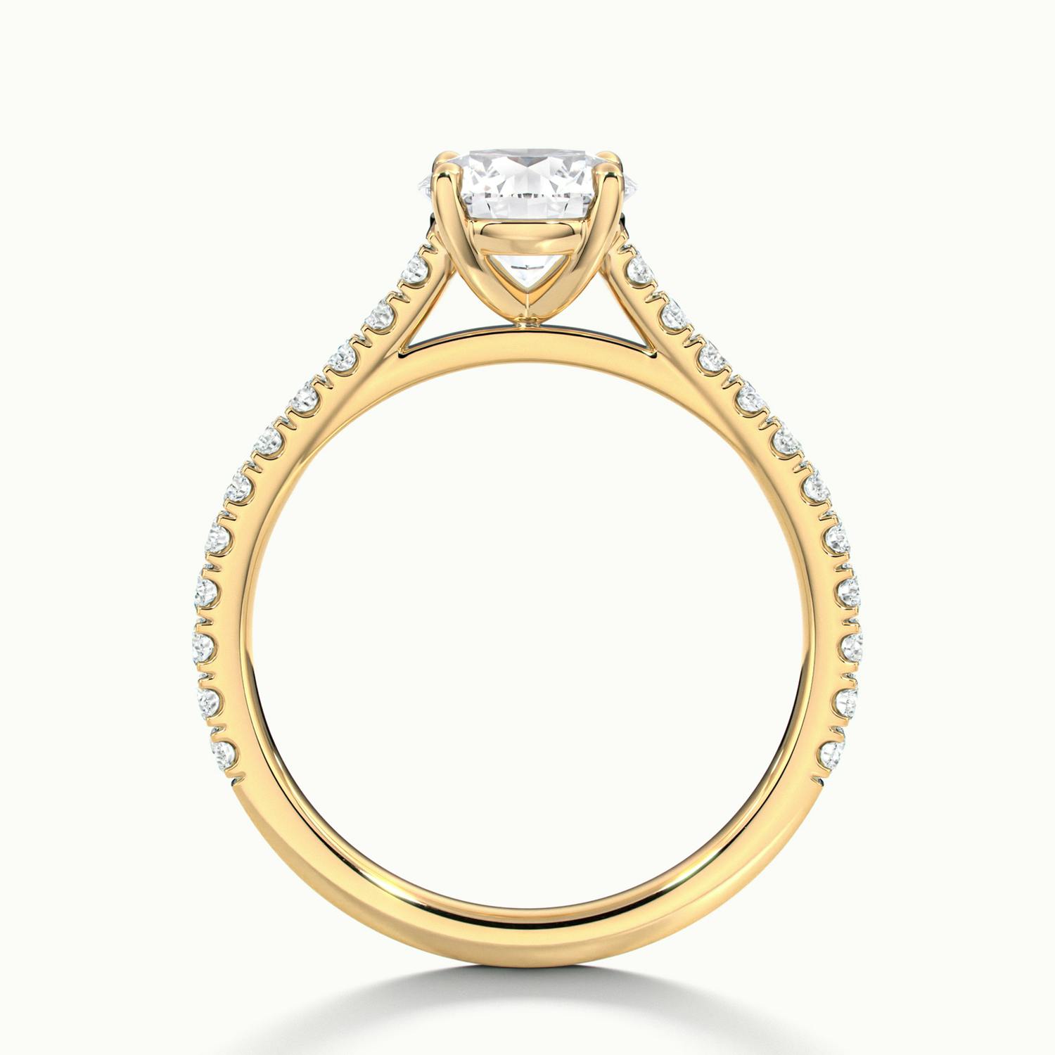 Round Badrot Scallop Engagement Ring.