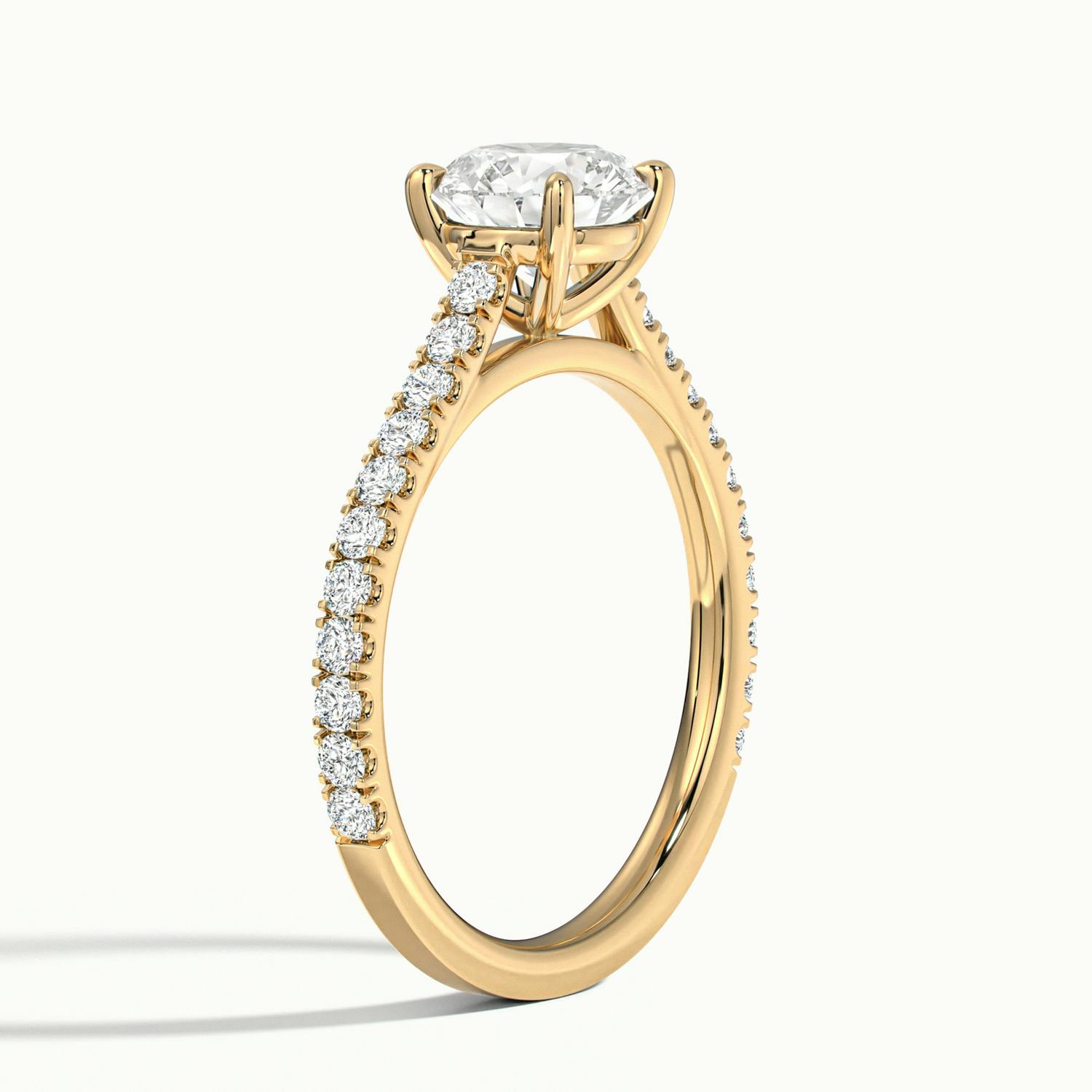 Round Badrot Scallop Engagement Ring.