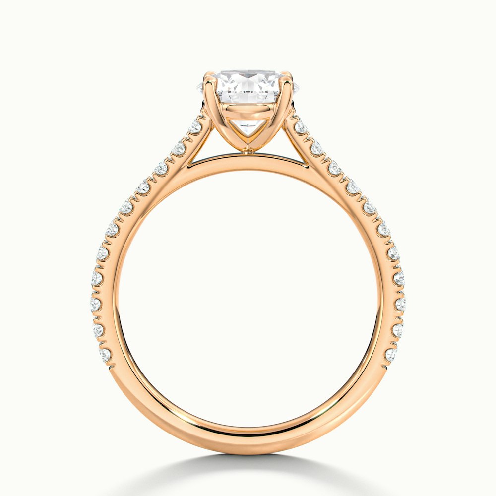 Round Badrot Scallop Engagement Ring.