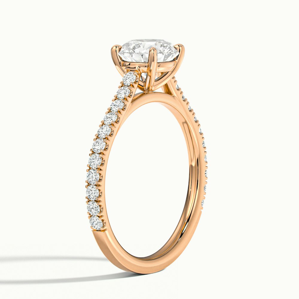 Round Badrot Scallop Engagement Ring.