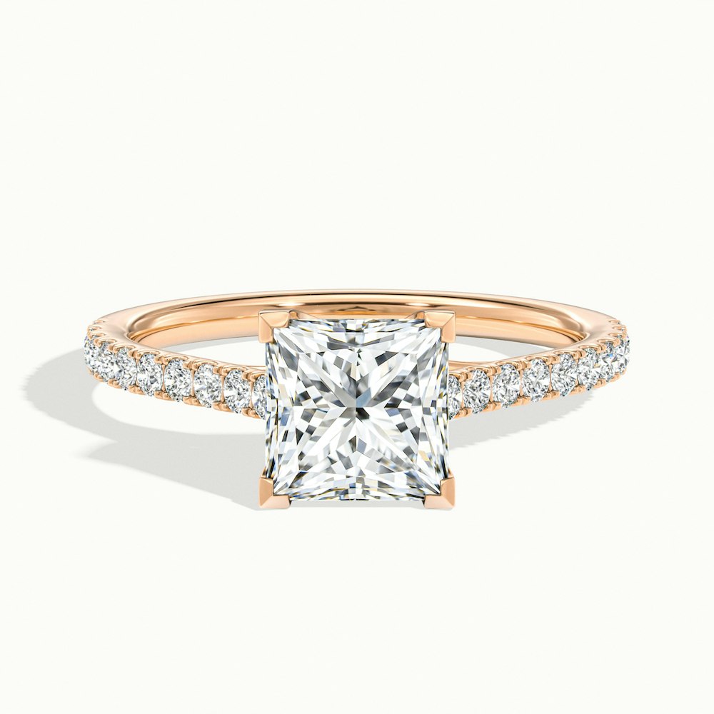 Princess Temple Scallop Engagement Ring.