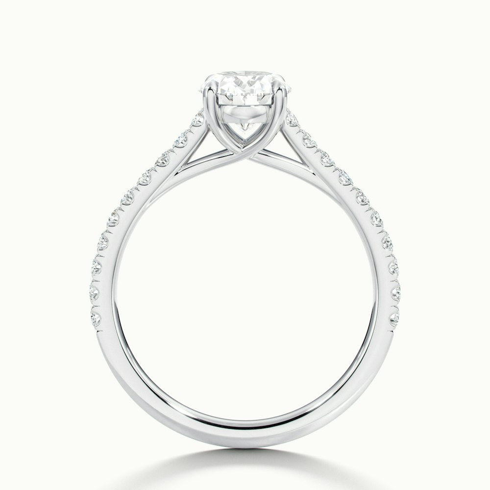 Oval Temple Scallop Engagement Ring.