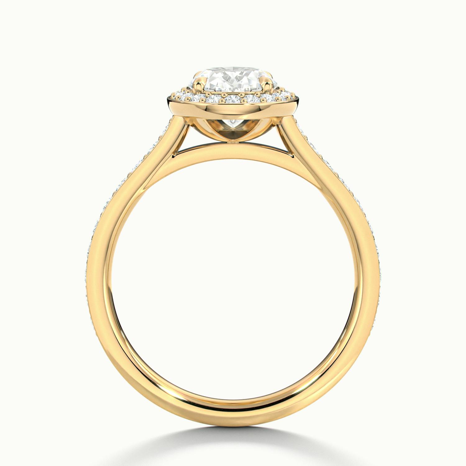 Oval Classic Faye Halo Engagement Ring.