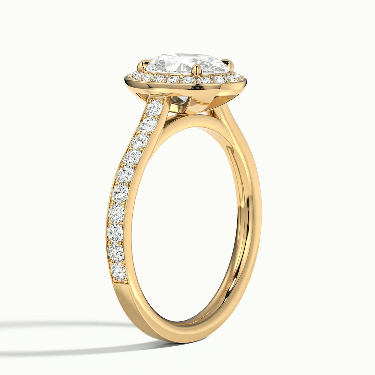 Oval Classic Faye Halo Engagement Ring.