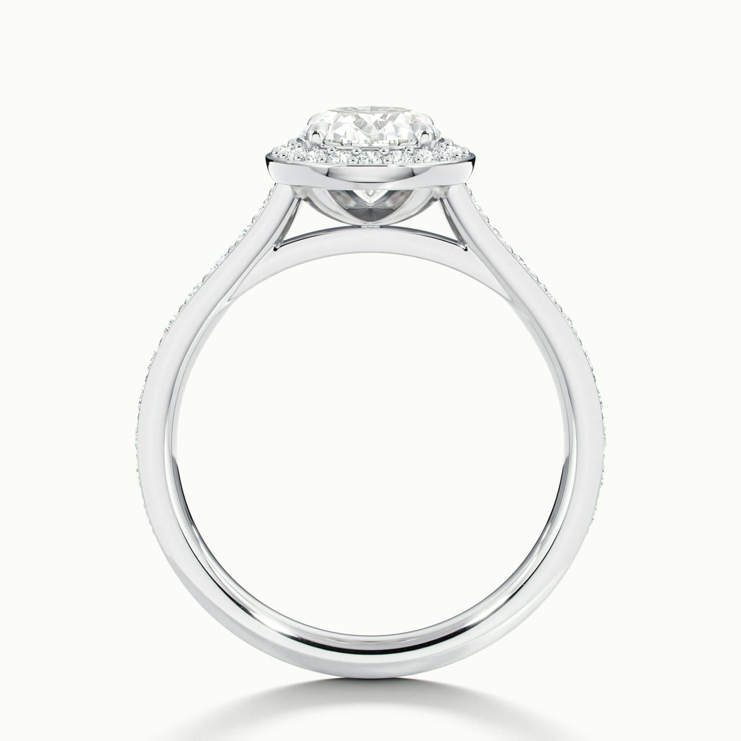 Oval Classic Faye Halo Engagement Ring.