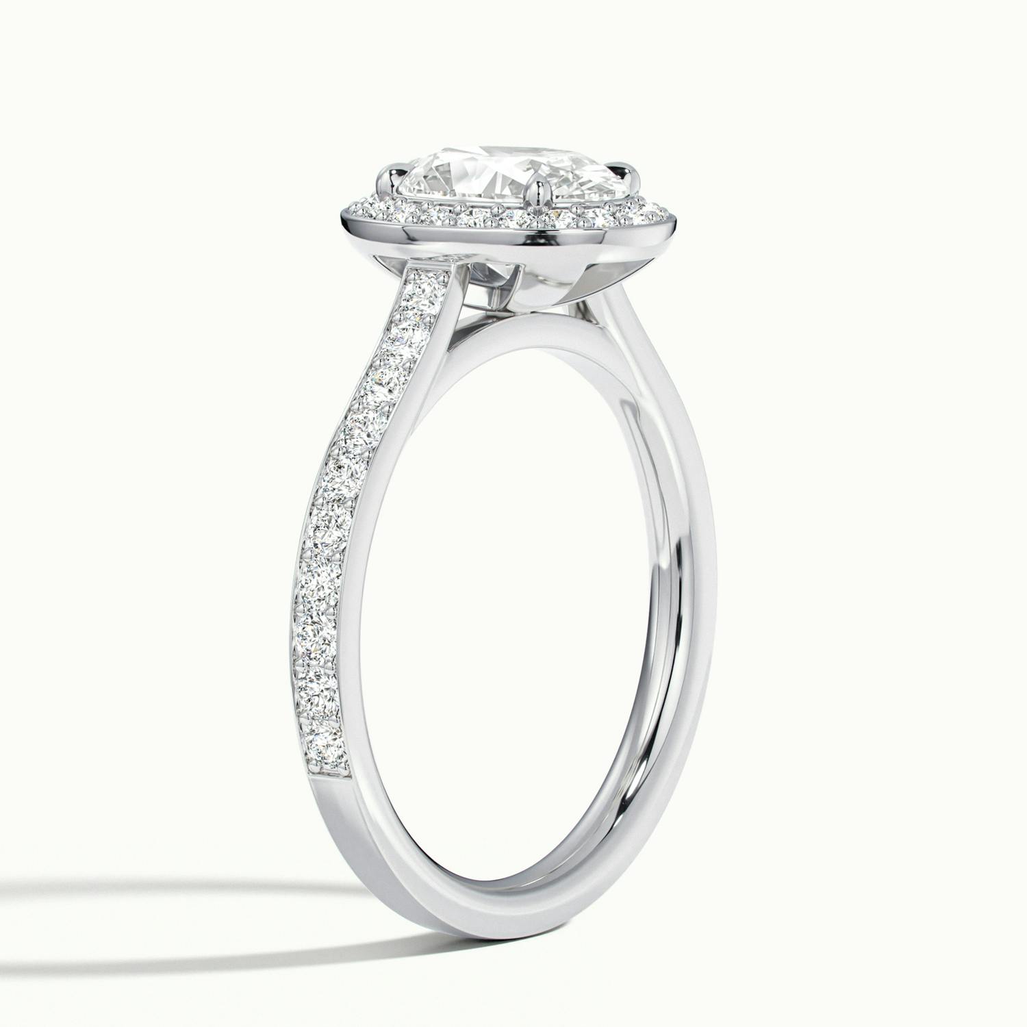 Oval Classic Faye Halo Engagement Ring.