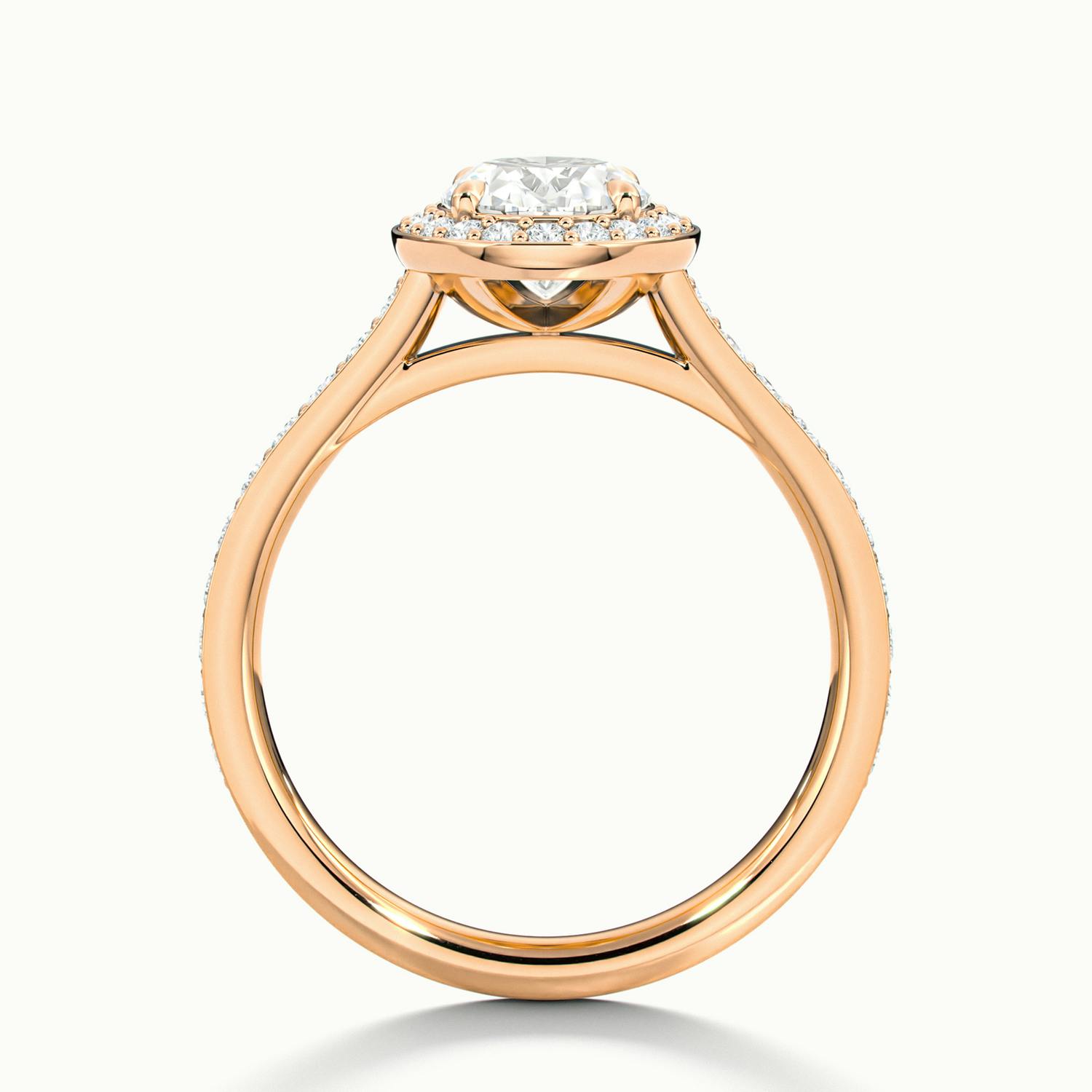 Oval Classic Faye Halo Engagement Ring.