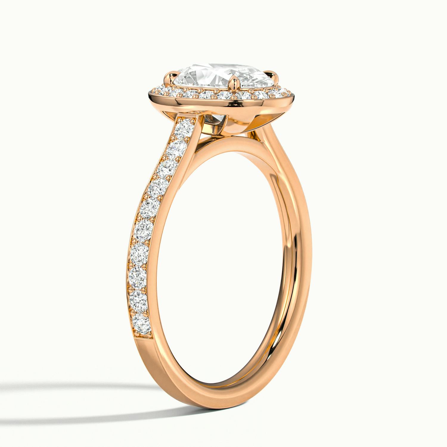 Oval Classic Faye Halo Engagement Ring.