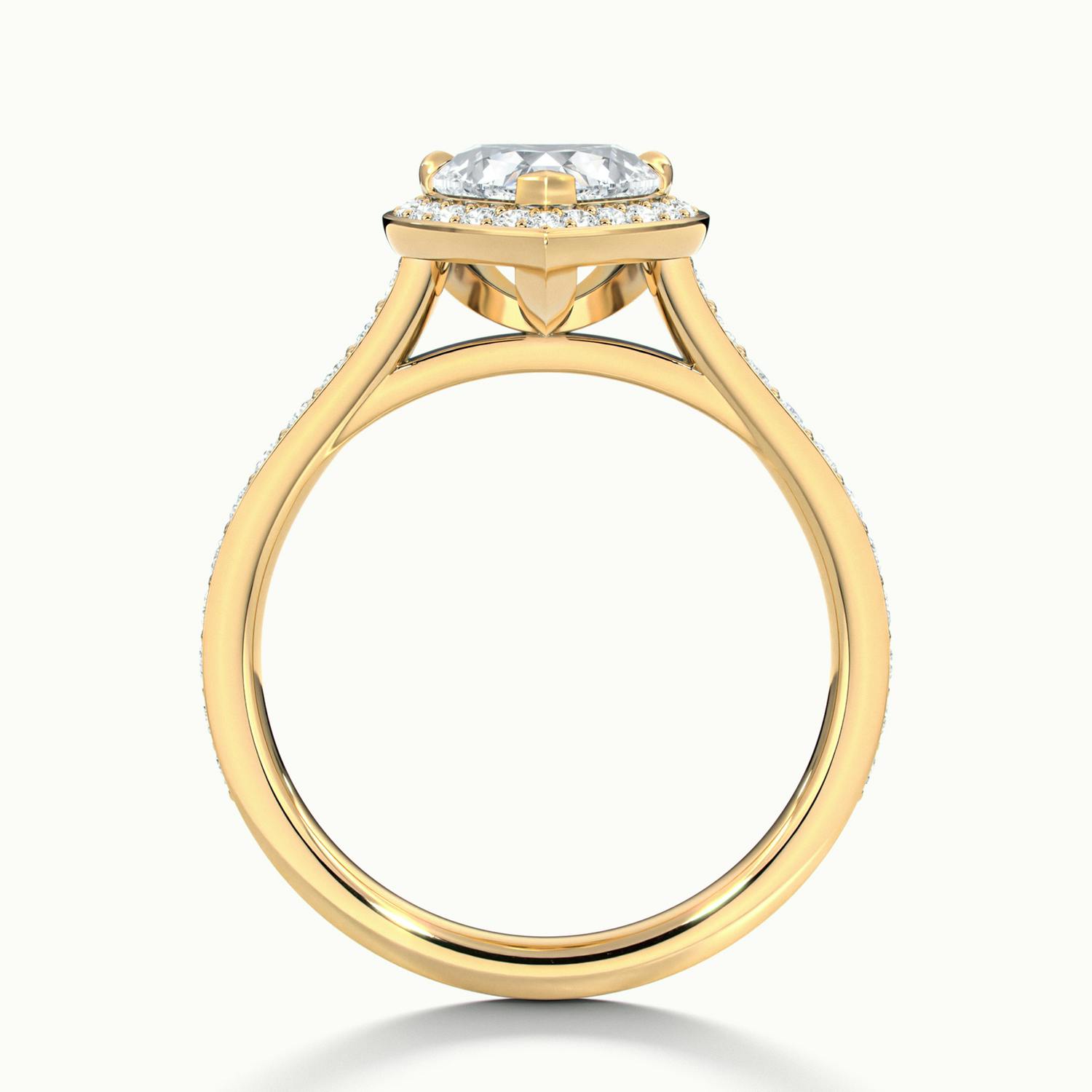 Heart Classic Faye Halo Engagement Ring.