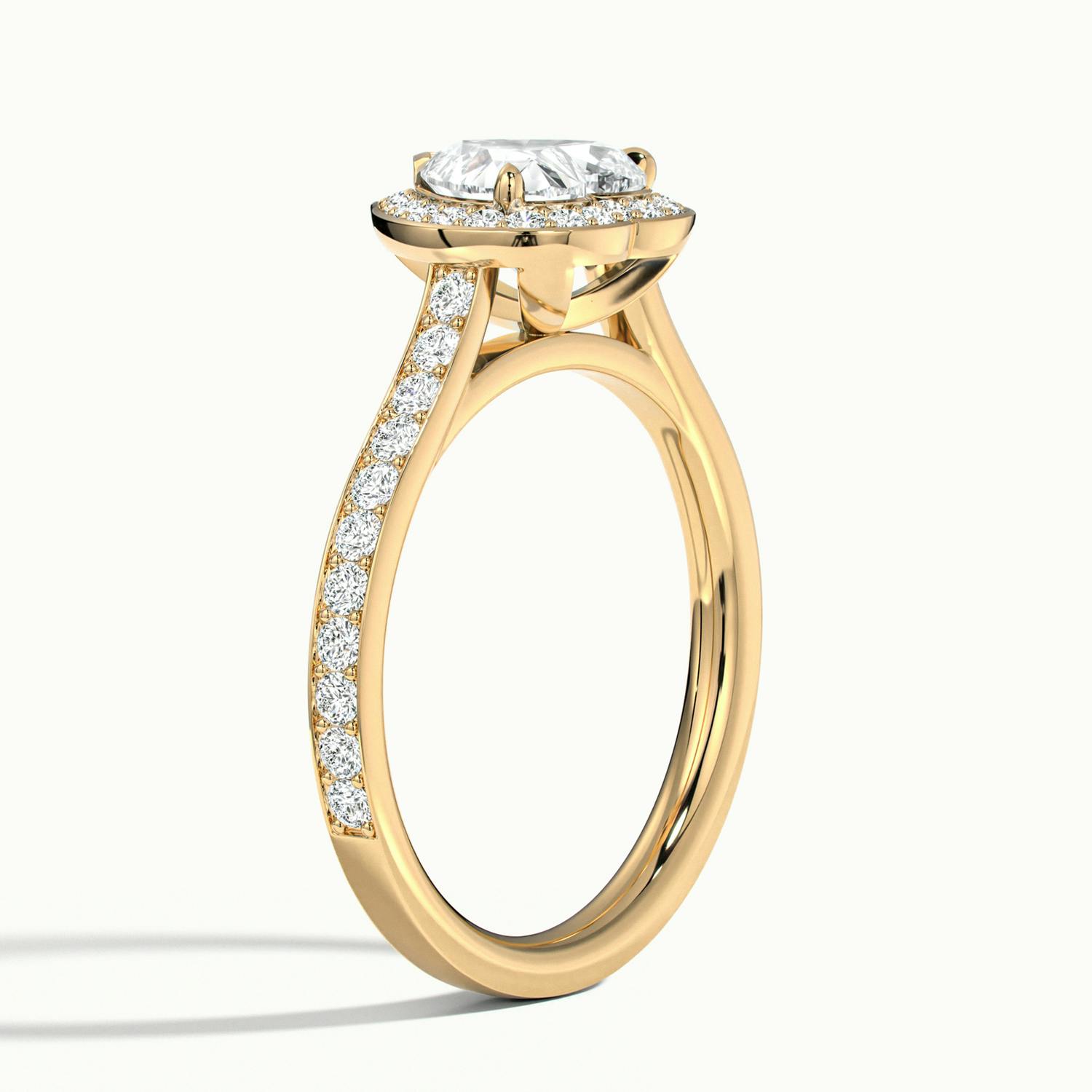 Heart Classic Faye Halo Engagement Ring.