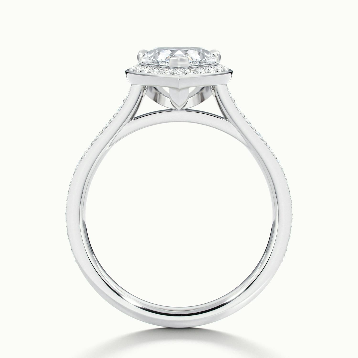 Heart Classic Faye Halo Engagement Ring.