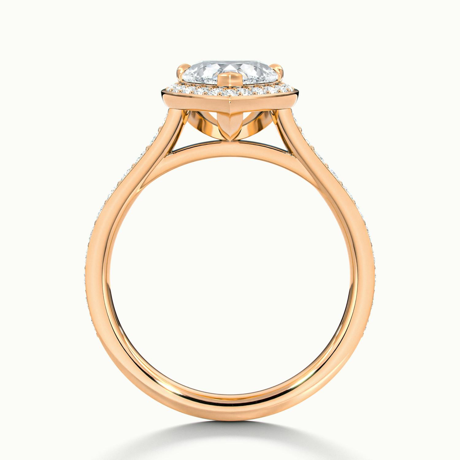 Heart Classic Faye Halo Engagement Ring.