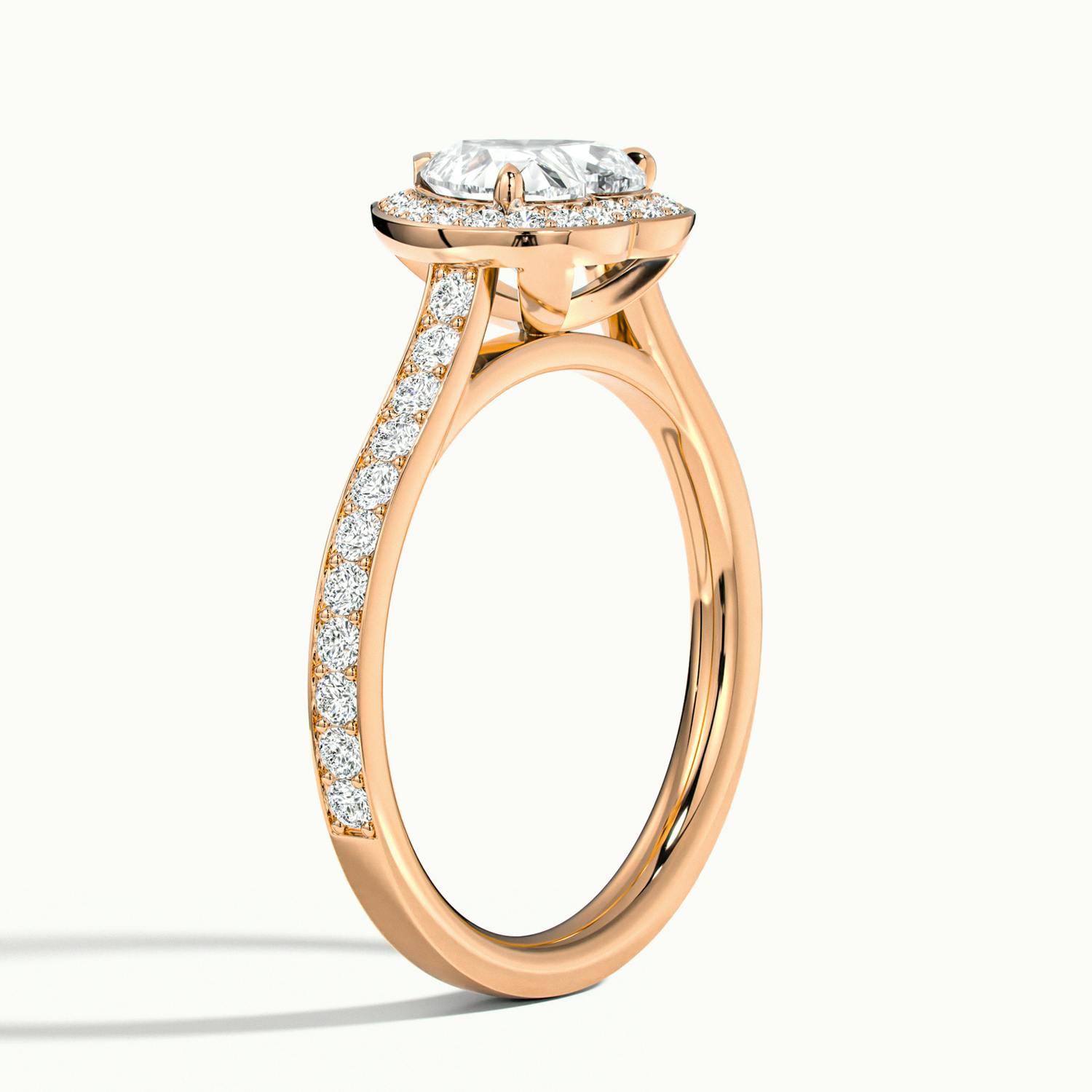 Heart Classic Faye Halo Engagement Ring.