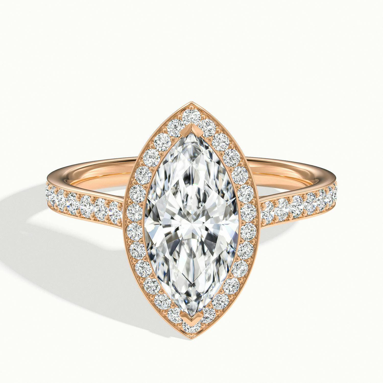 Marquise Classic Faye Halo Engagement Ring