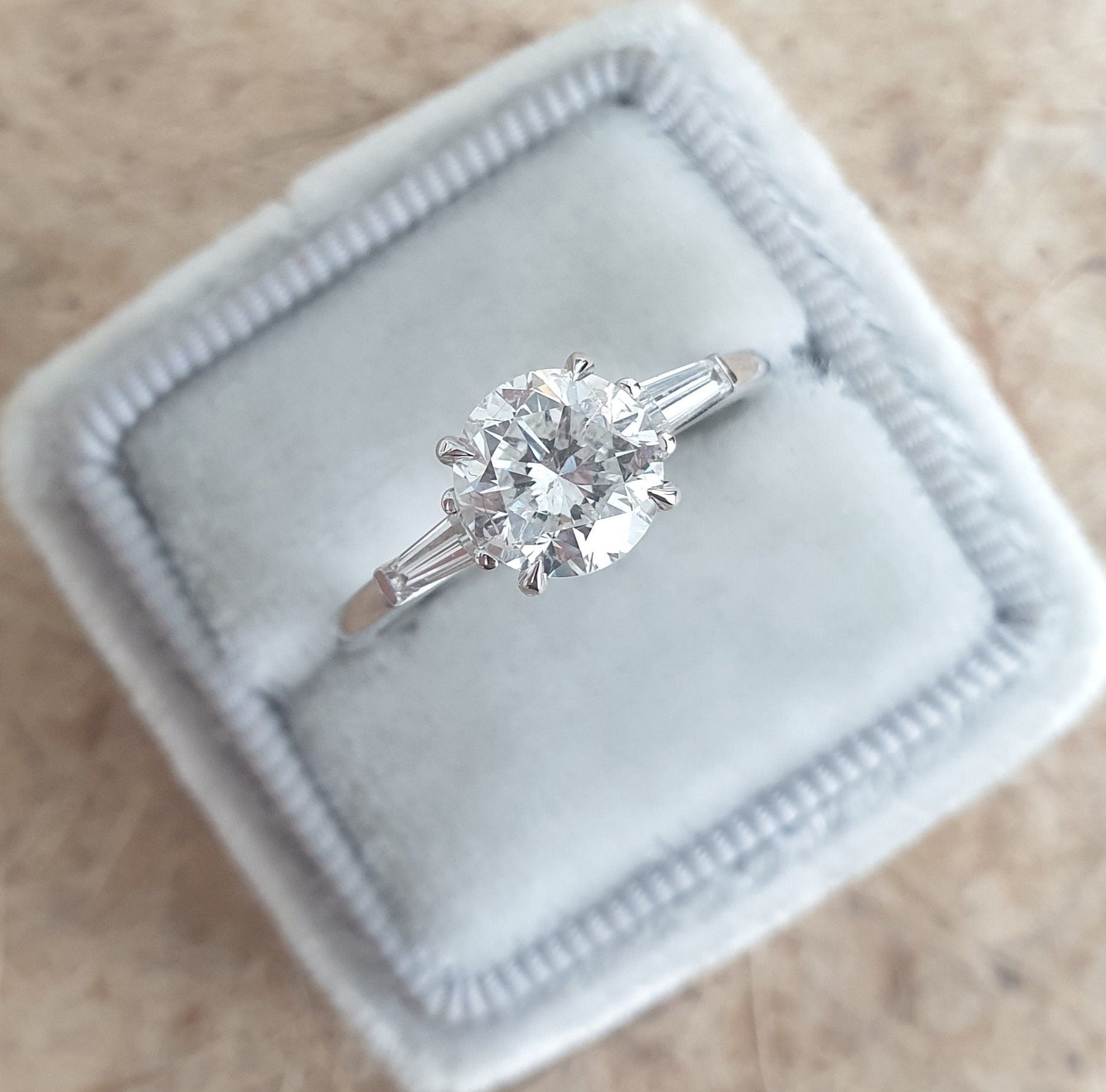 Round & Baguette Winters Engagement Ring