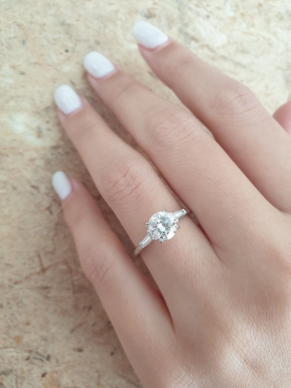 Round & Baguette Winters Engagement Ring