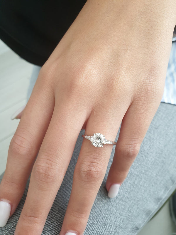 Round & Baguette Winters Engagement Ring