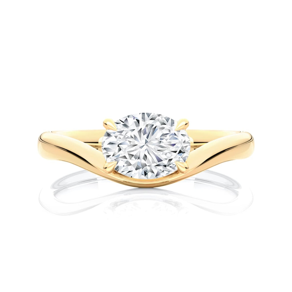 Oval Eyrie Diamond Solitaire Engagement Ring.