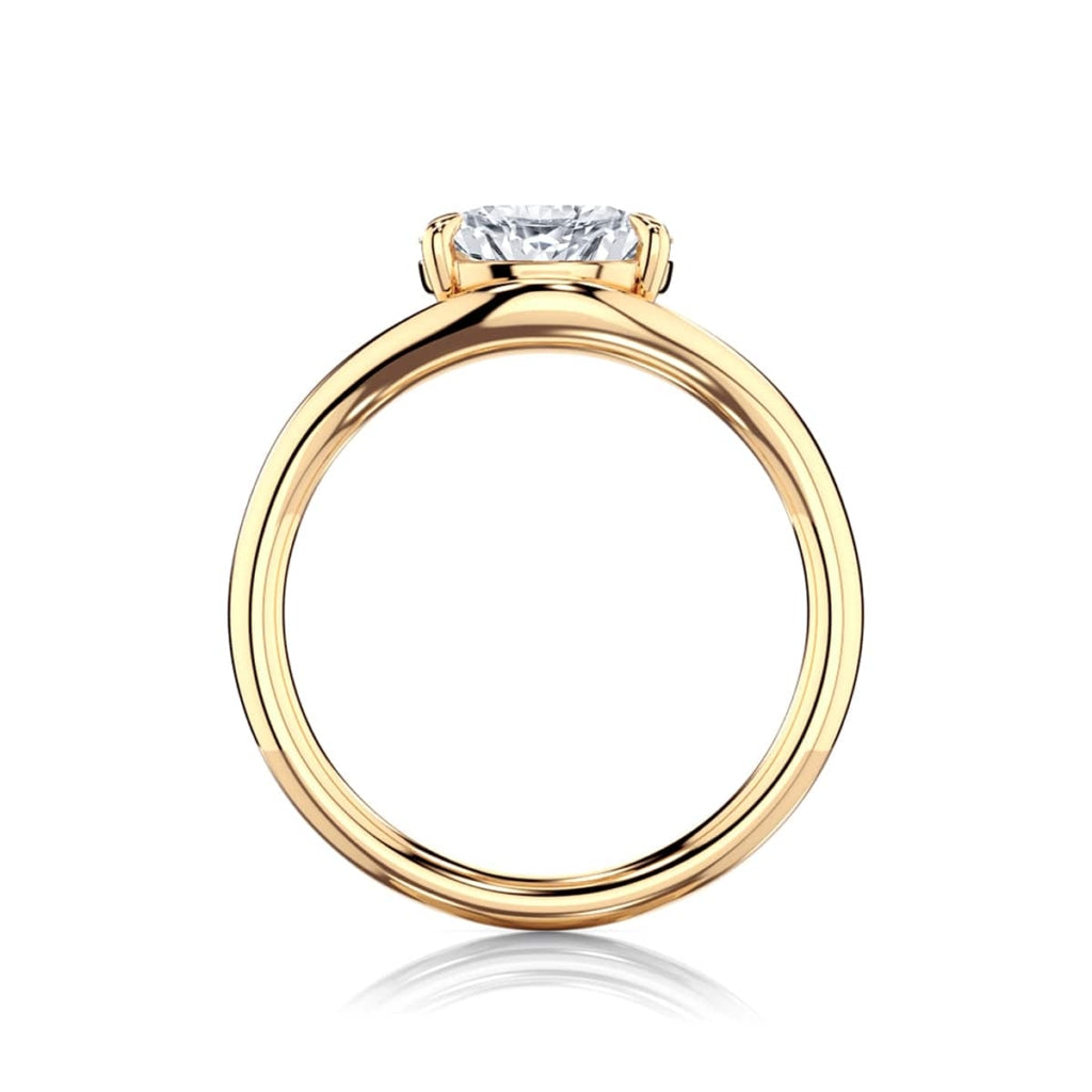 Oval Eyrie Diamond Solitaire Engagement Ring.