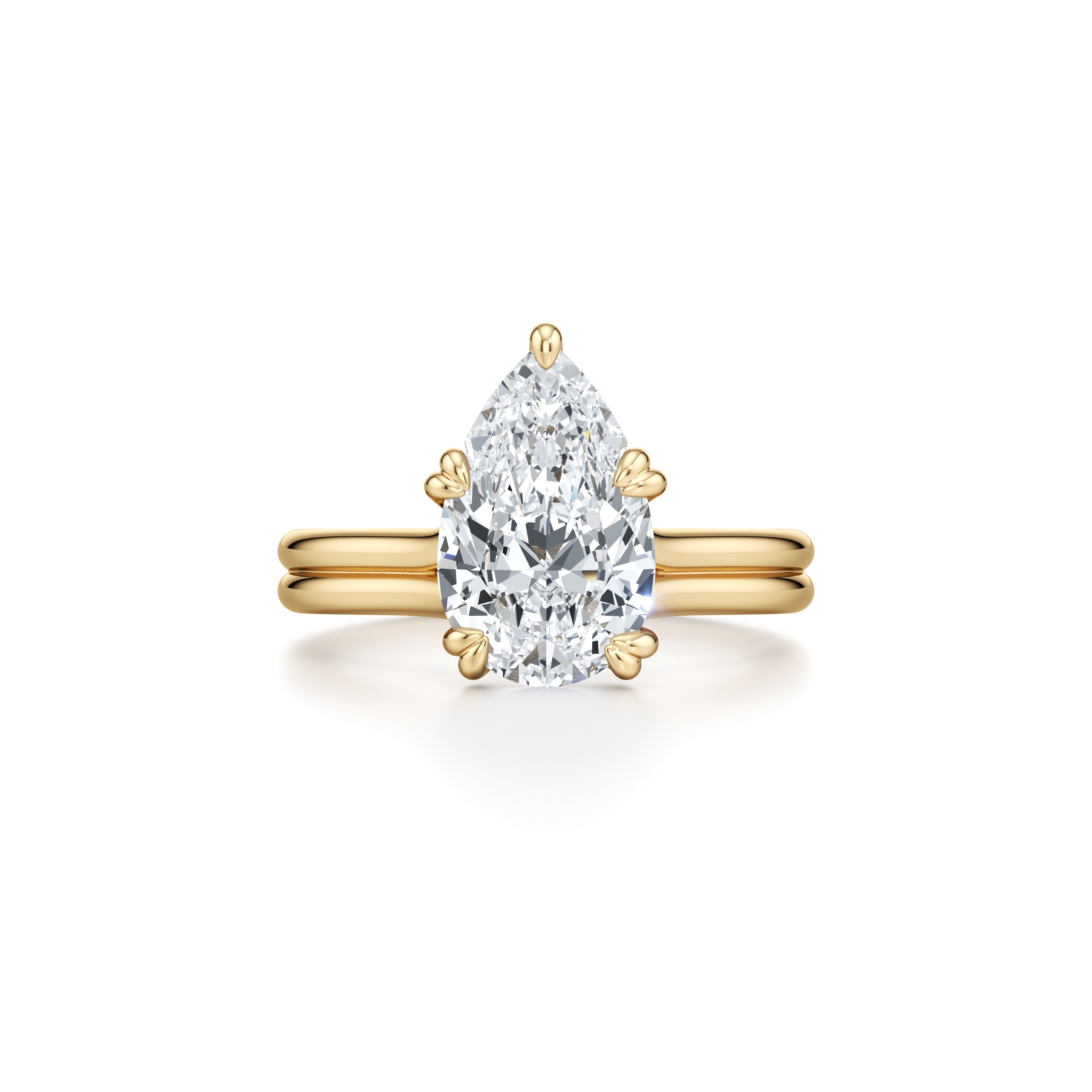 lilye Pear Solitaire Lab Diamond Engagement Ring