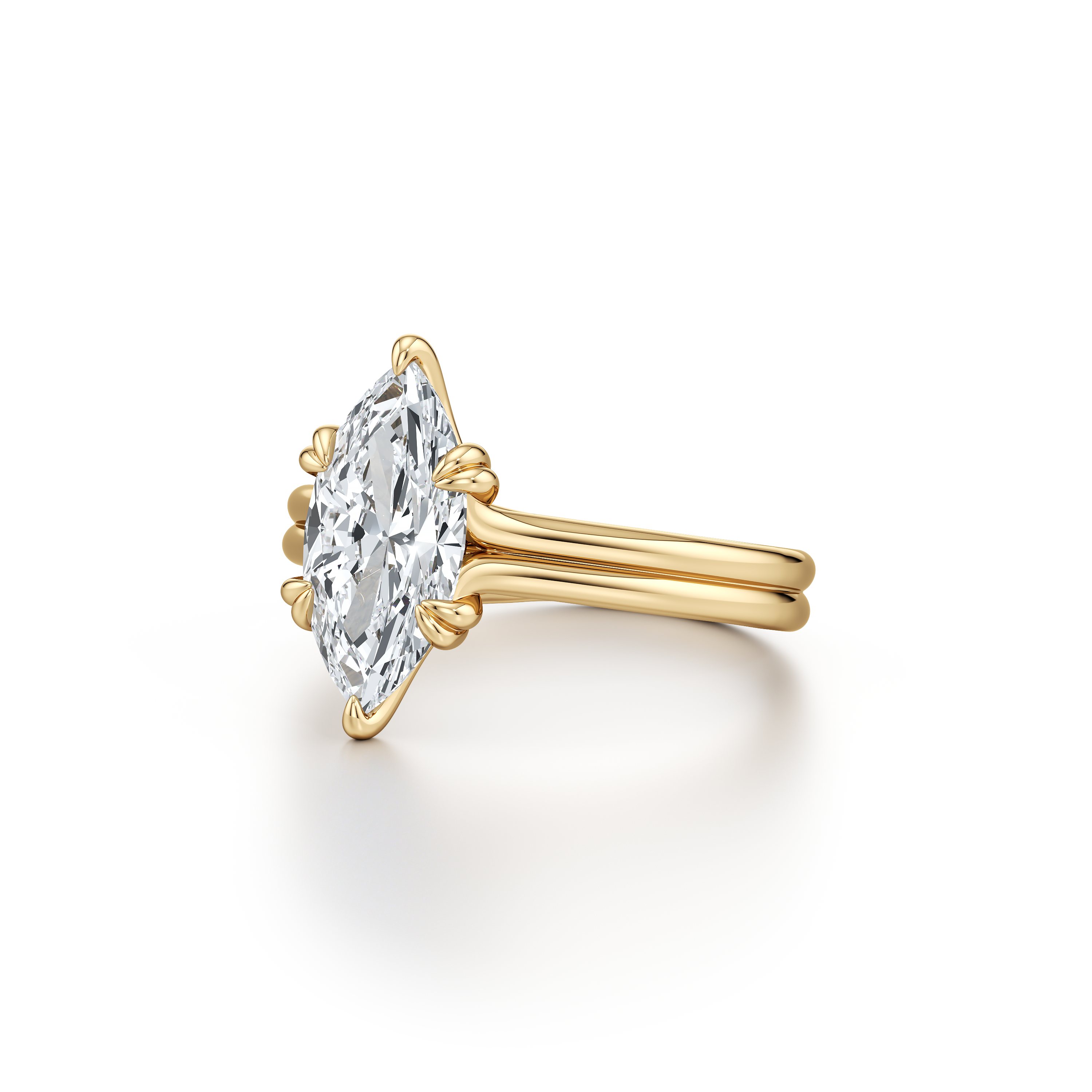 lilye Marquise Solitaire Lab Diamond Engagement Ring