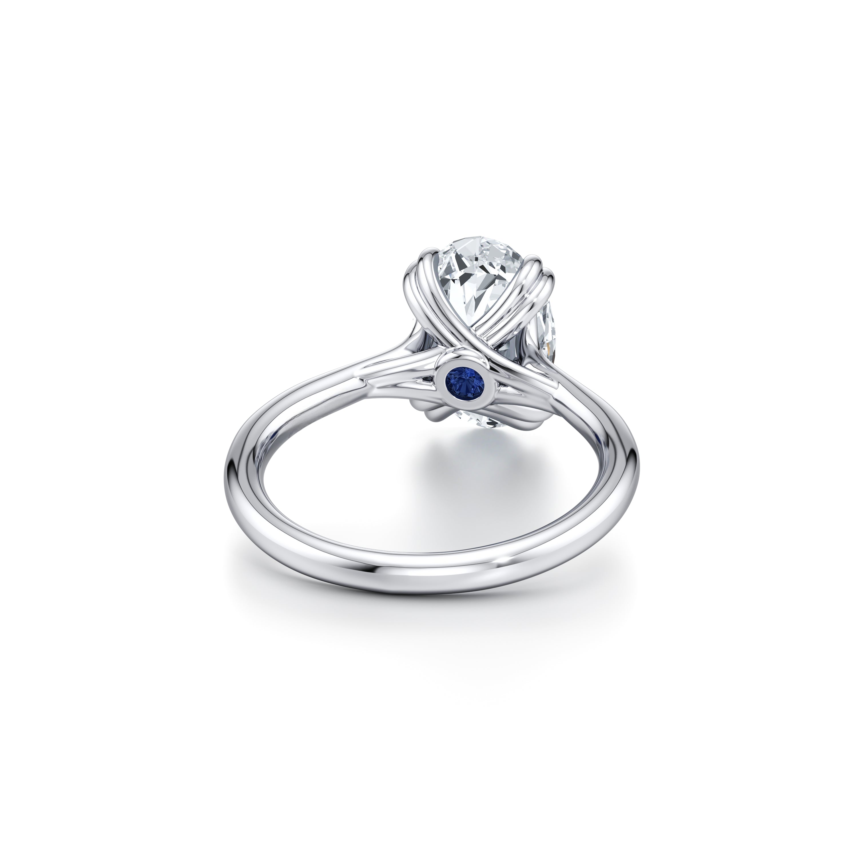 RussellS Oval Solitaire Diamond Engagement Ring