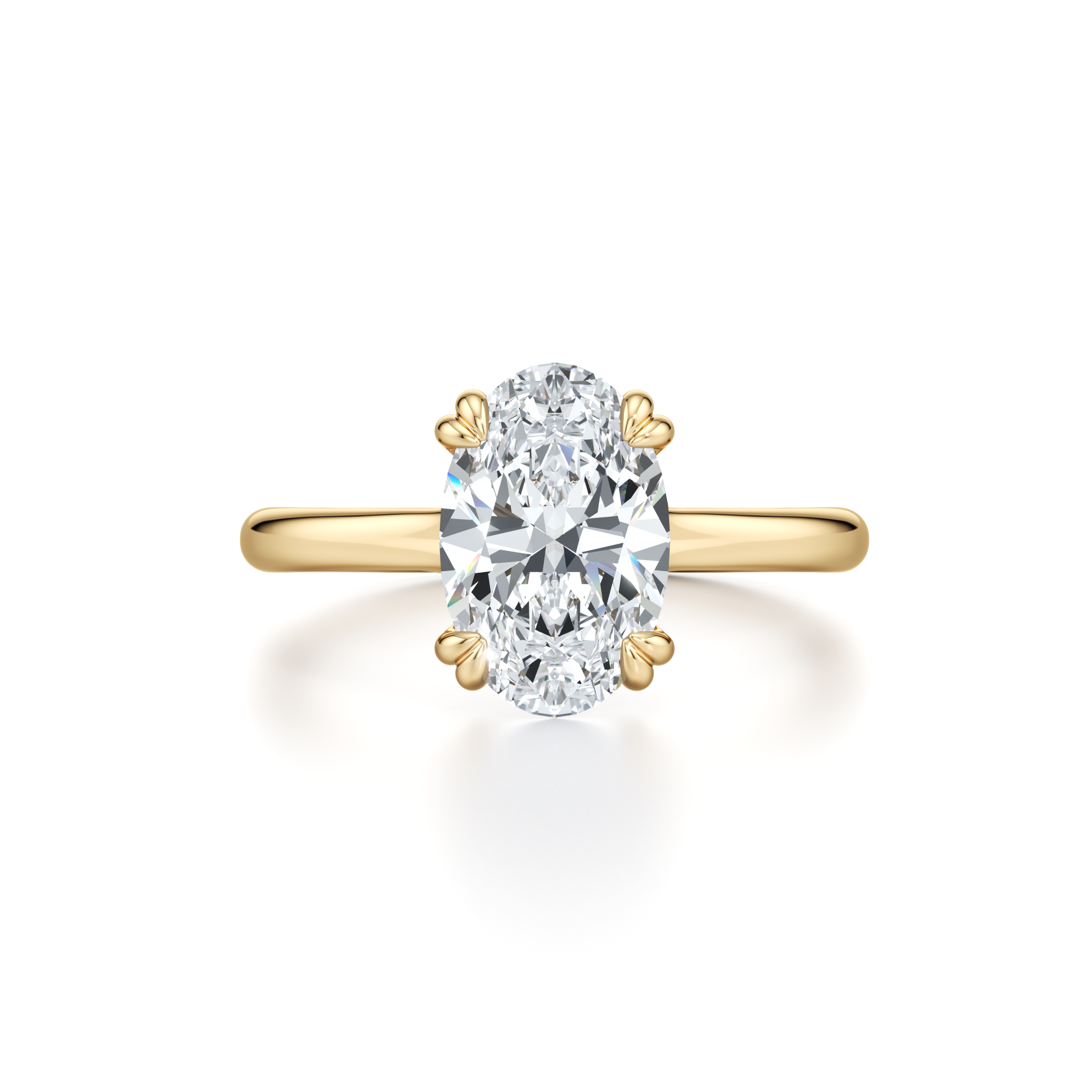 RussellS Oval Solitaire Diamond Engagement Ring