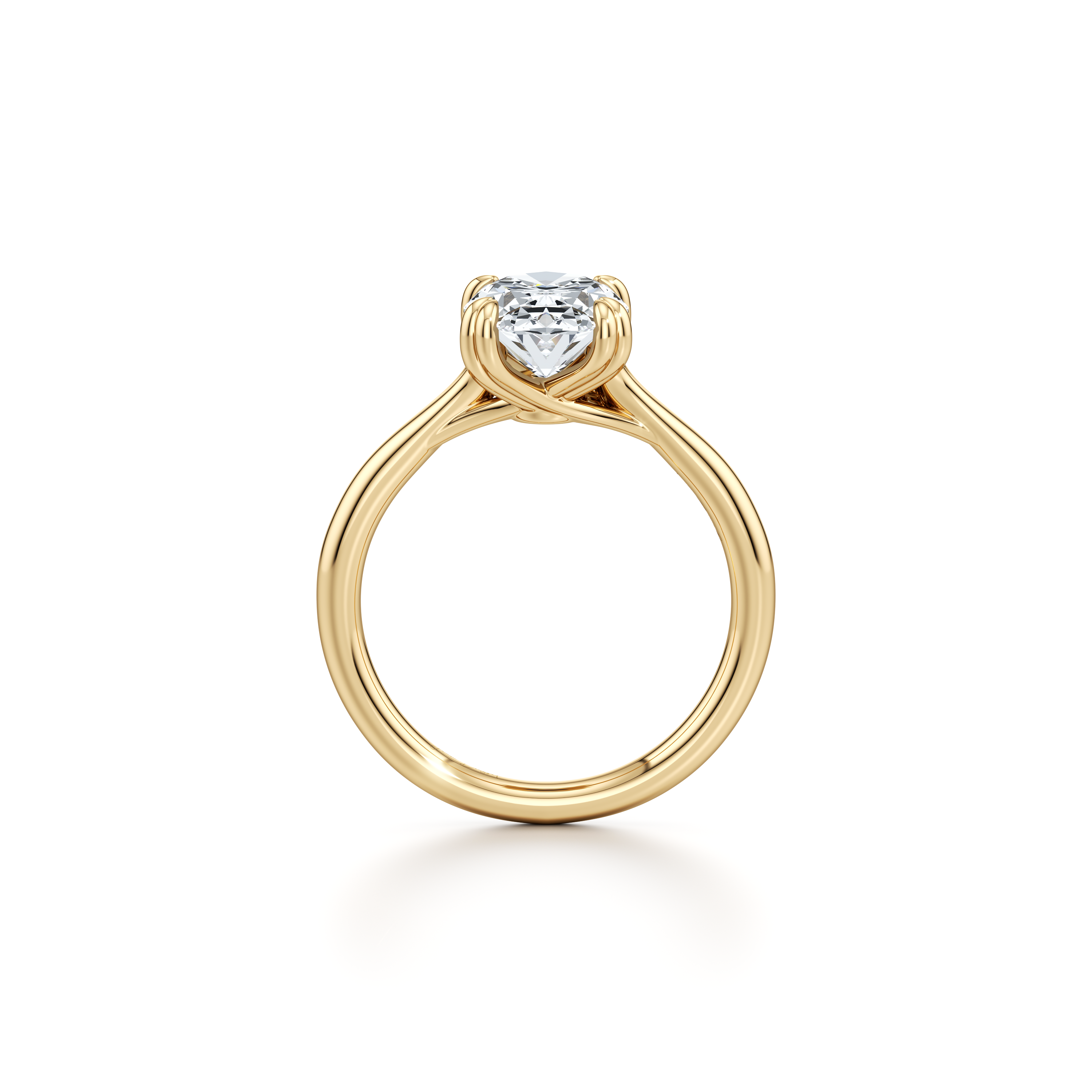 RussellS Oval Solitaire Diamond Engagement Ring