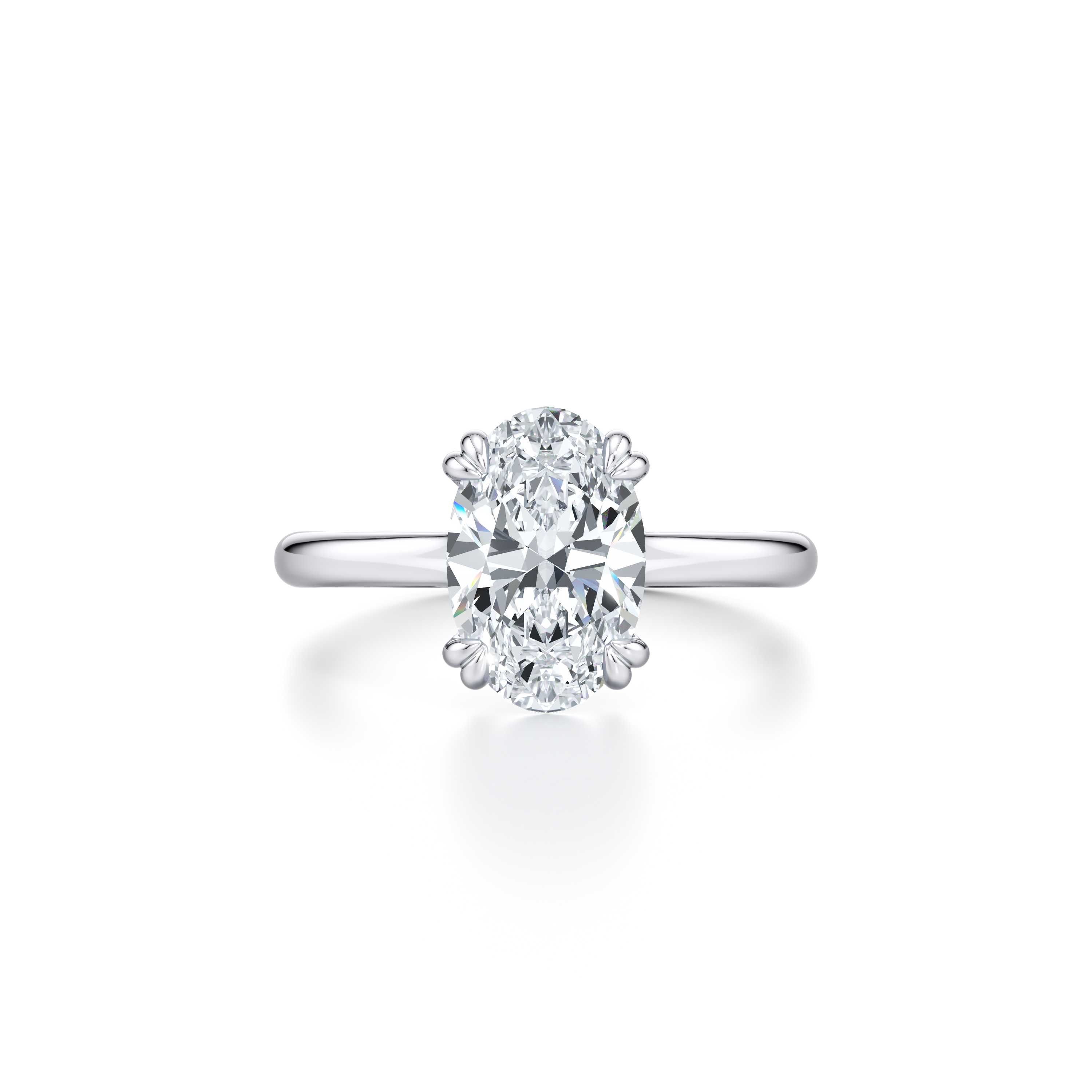 RussellS Oval Solitaire Diamond Engagement Ring