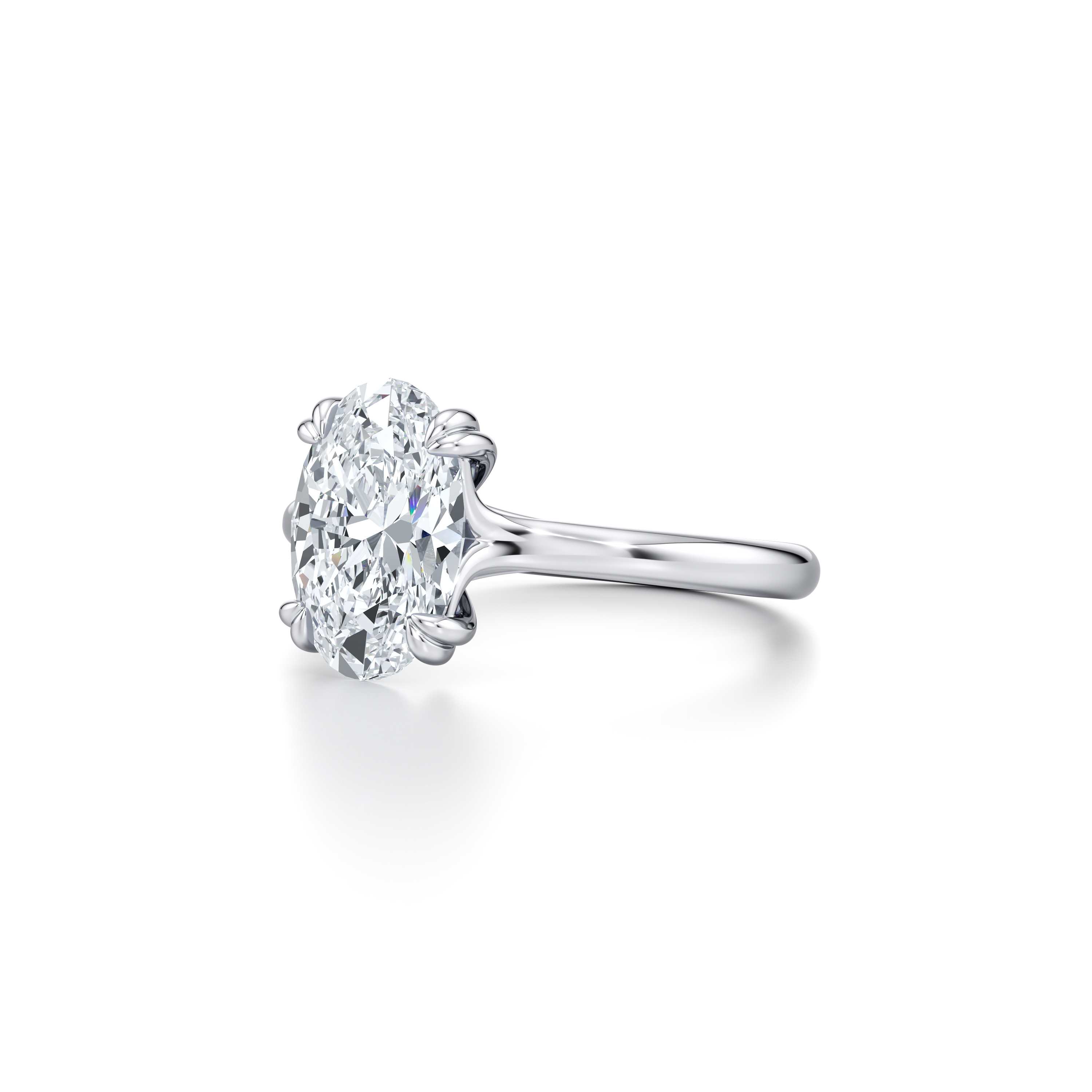 RussellS Oval Solitaire Diamond Engagement Ring