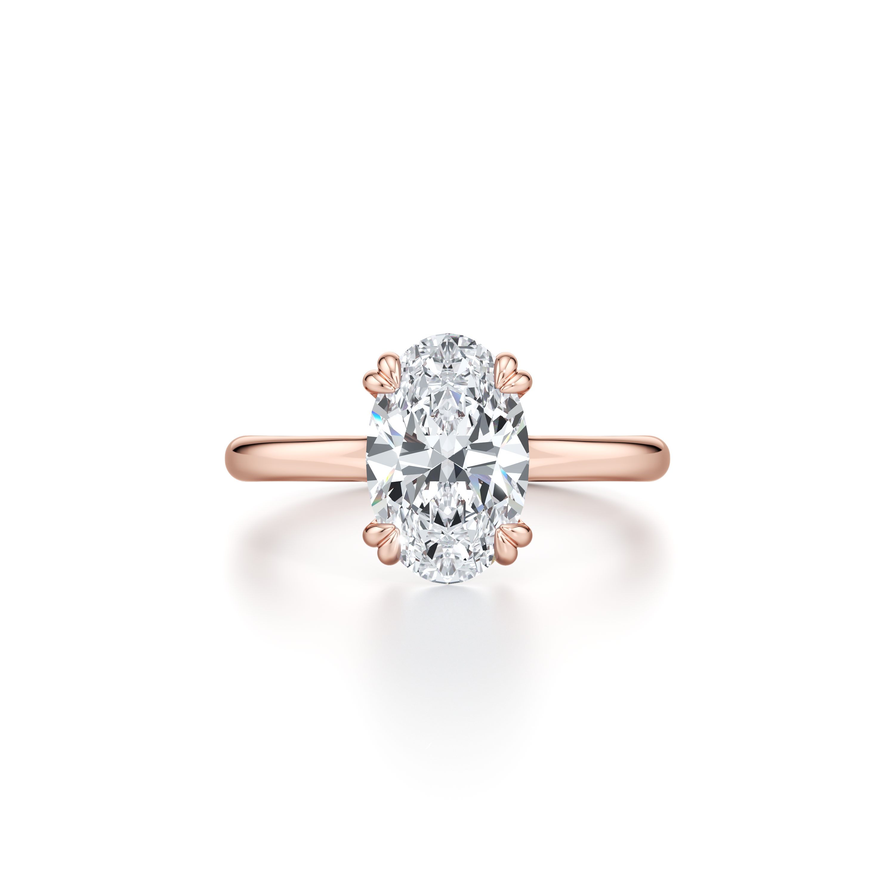 RussellS Oval Solitaire Diamond Engagement Ring