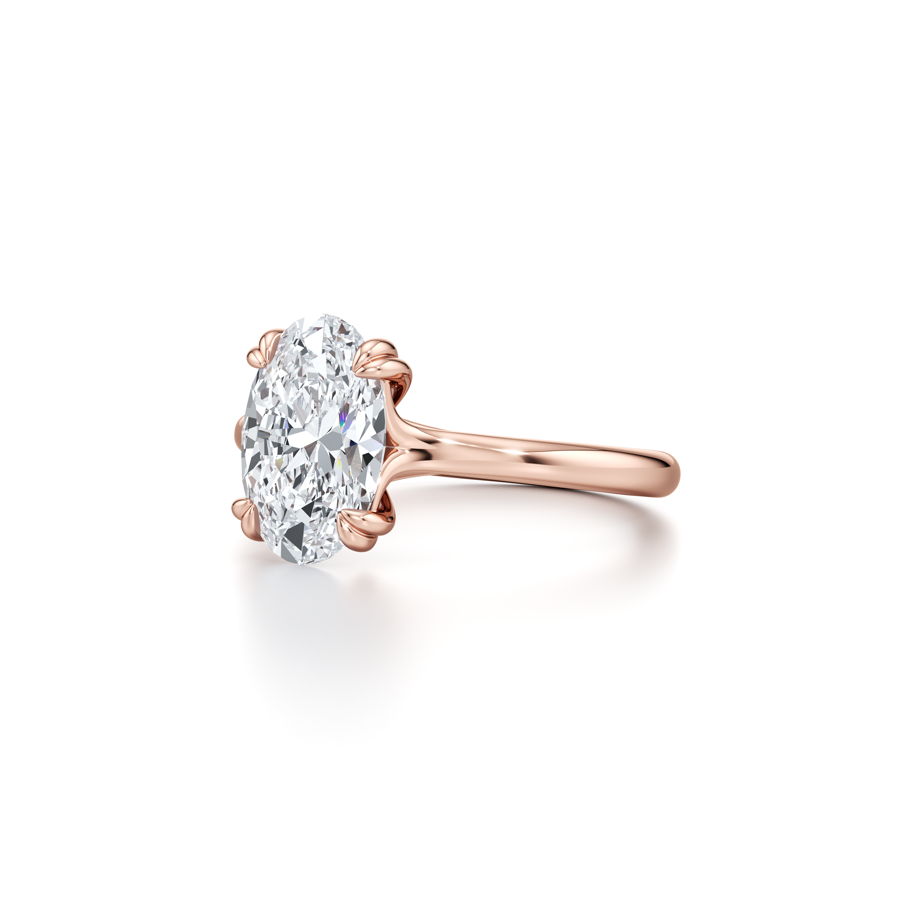 RussellS Oval Solitaire Diamond Engagement Ring