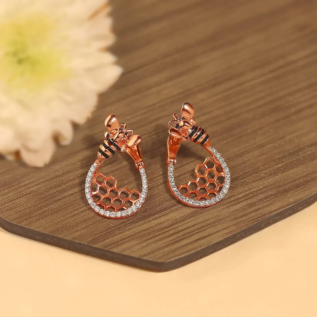 Mallika Bee Diamond Earrings