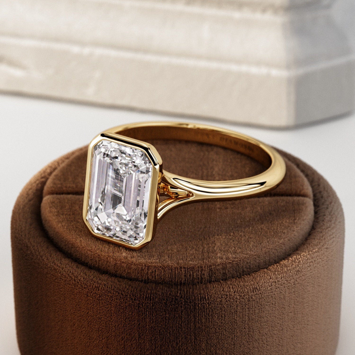 2.5 Carat Emerald Cut Art Deco Engagement Ring