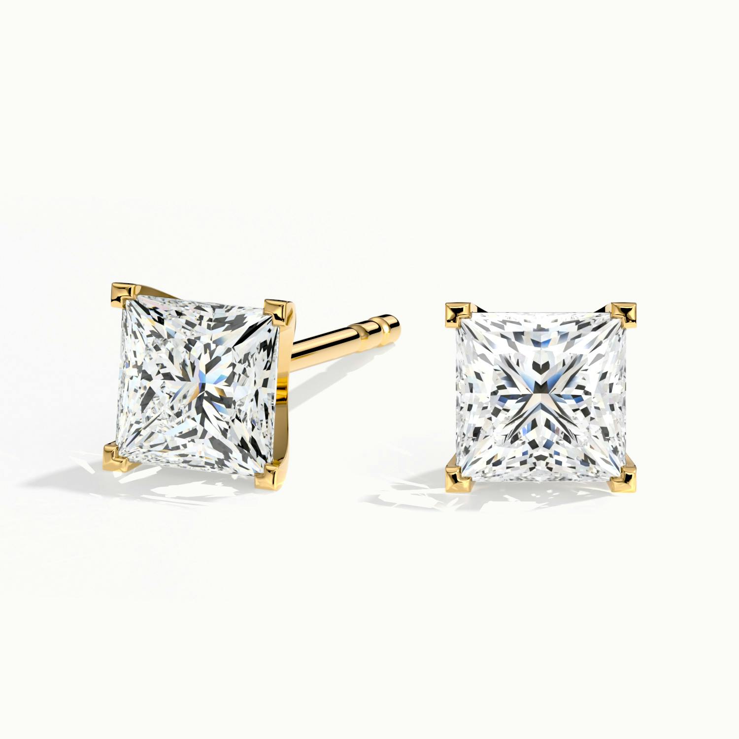 Princess Cut Diamond Earrings