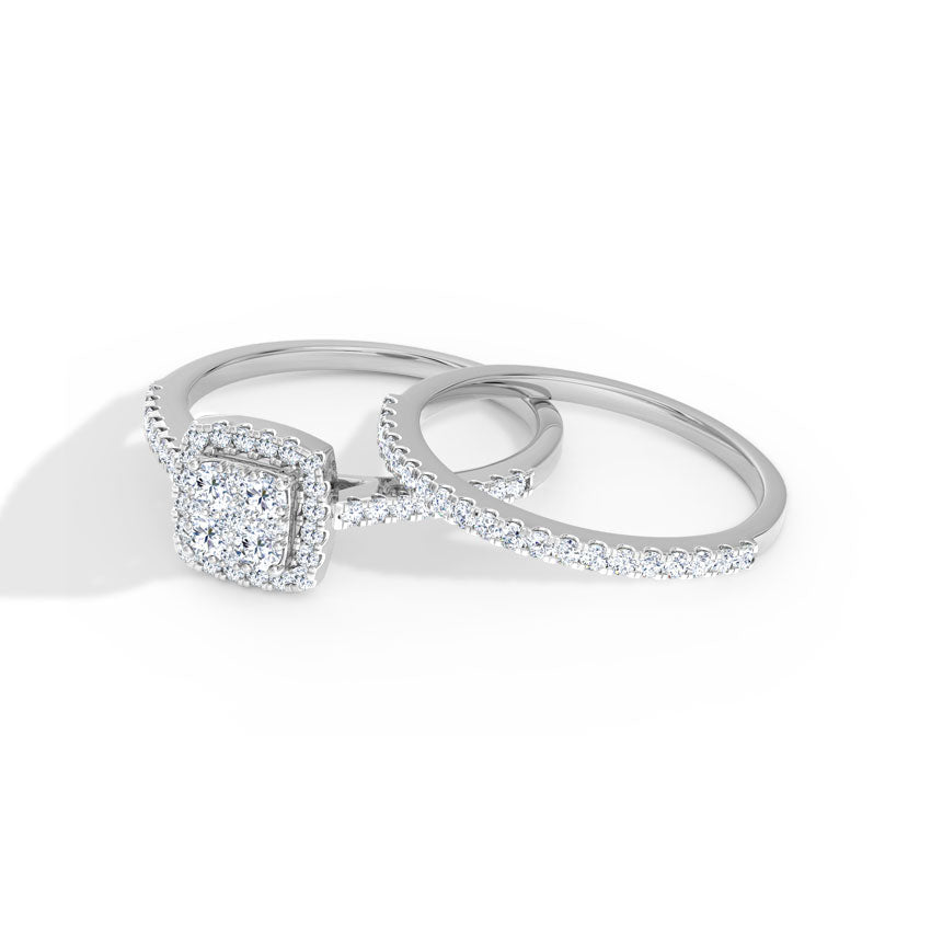 FLICKERING DIAMOND BRIDEL RING WITH BAND